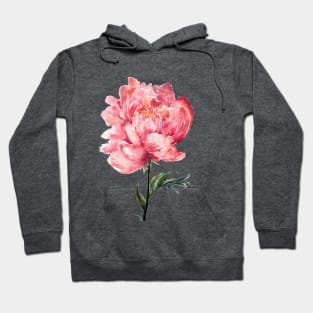 Loose Watercolor Peony 2 Hoodie